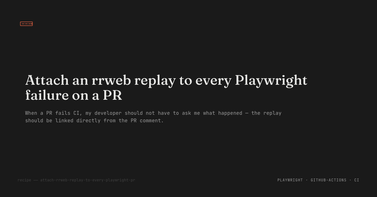 Tracelane replay attached to a failed Playwright PR run